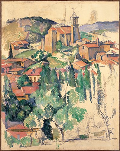 Tableau Paul Cezanne A Small Town prestige impression mate cadre noir - 2
