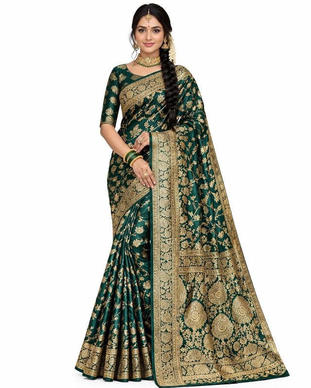 Sari traditionnel KULIA d'exception avec son chemisier non cousu de style Bollywood de luxe