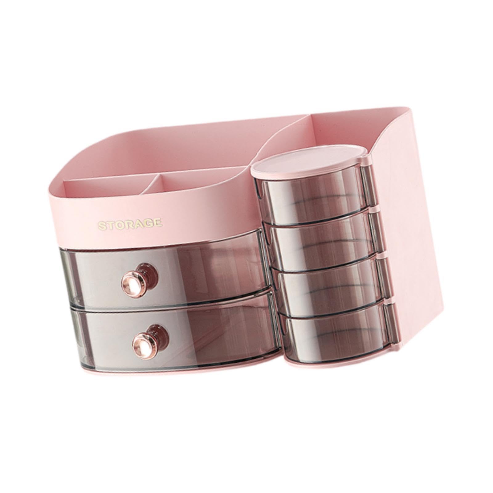 BNF® Makeup Organizer Dustproof Table Display Stand for Dresser Bookshelf Bedroom Pink|Home & Garden |Household Supplies & Cleaning|Home Organization|Storage Boxes 3