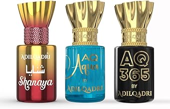 Adilqadri Shanaya AQ Aqua & AQ 365 Attar Combo Pack | Arabic French, Fruity & Fresh Aquatic Fragrance | Long-Lasting Non-Alcoholic Roll-On Attar for Men & Women | Ideal Gift for Him & Her | 3 x 5.5 ML