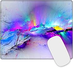 Mauspad Gaming Mousepad with Designs Stitched Edges 26 x 21 x 0.3 cm for PC, Laptop, Home Office (Colorful)