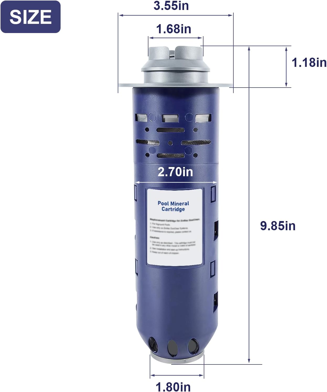 Replacement W28000 W28001 W28002 for Nature2 Duoclear 25 35 Pool Mineral Cartridge for Zodiac DuoClear Fusion, Fusion Soft, Vision Pro System Above Ground Inground, Deep Purple