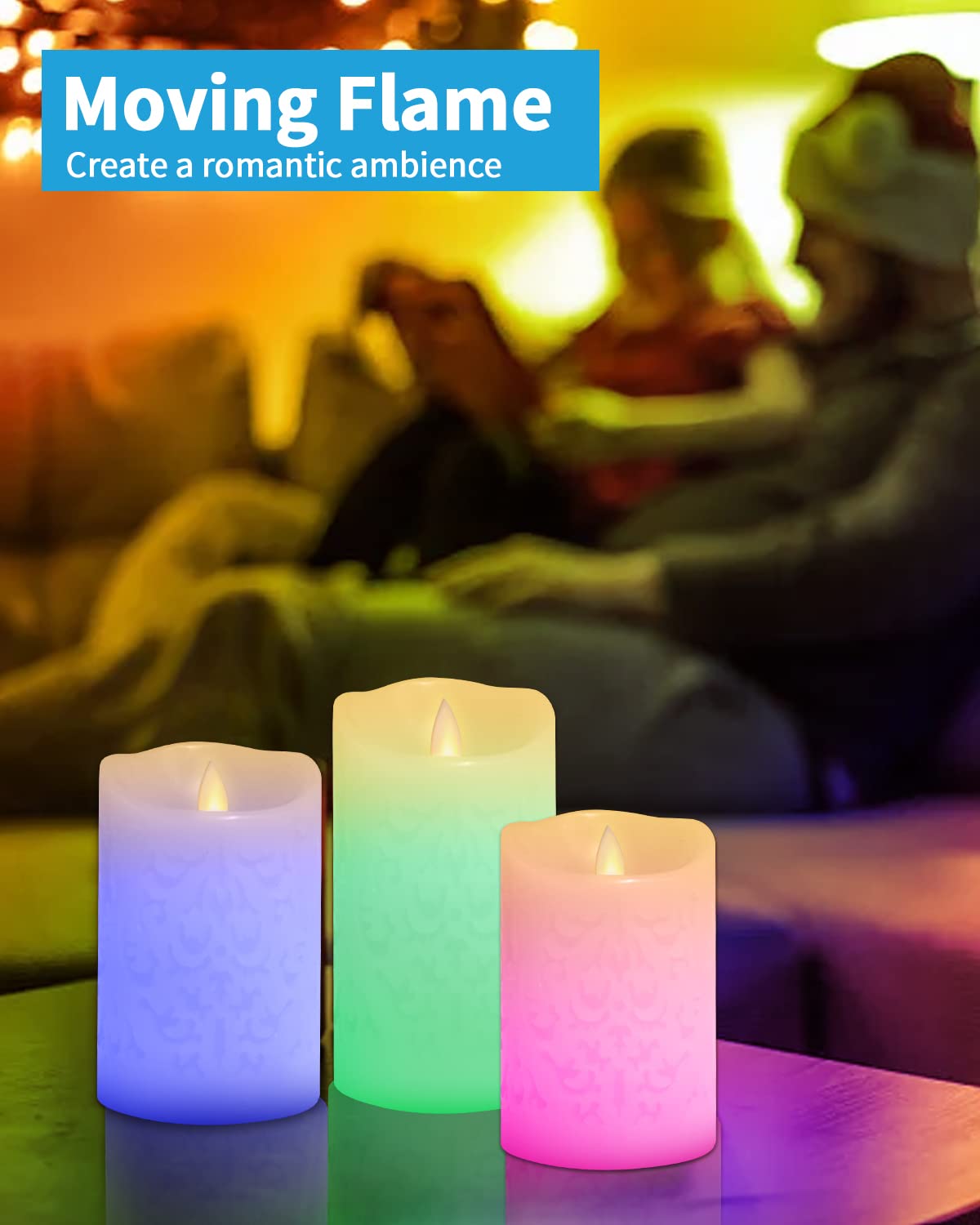 【③】　キャンドル Amazon.co.jp: 色が変わるLEDキャンドル 彫刻3Dパターンデザイン 本物