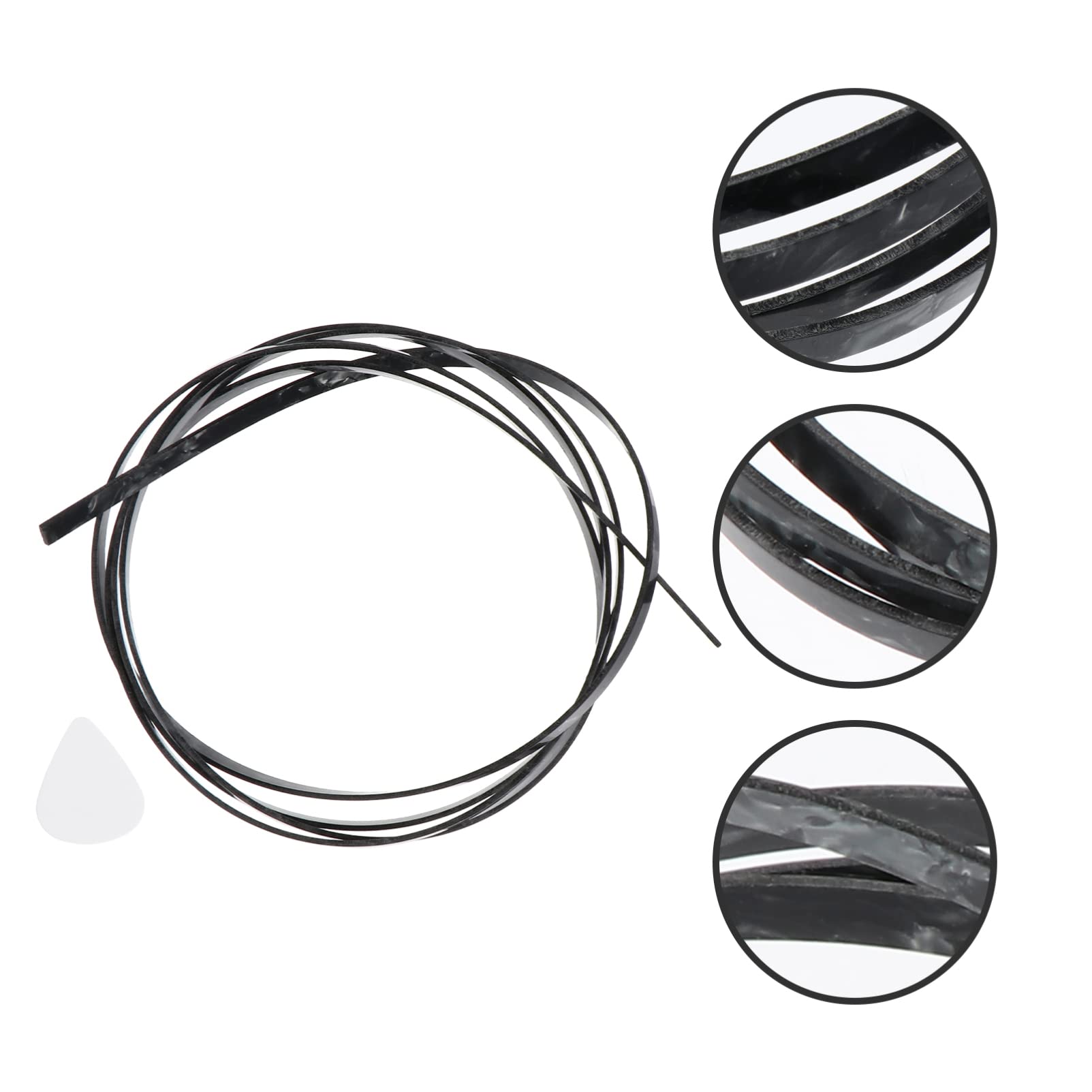 ibasenice 3 Pcs Protective Decorative Plastic Purfling Strips Strips for Guitar Guitar Trim