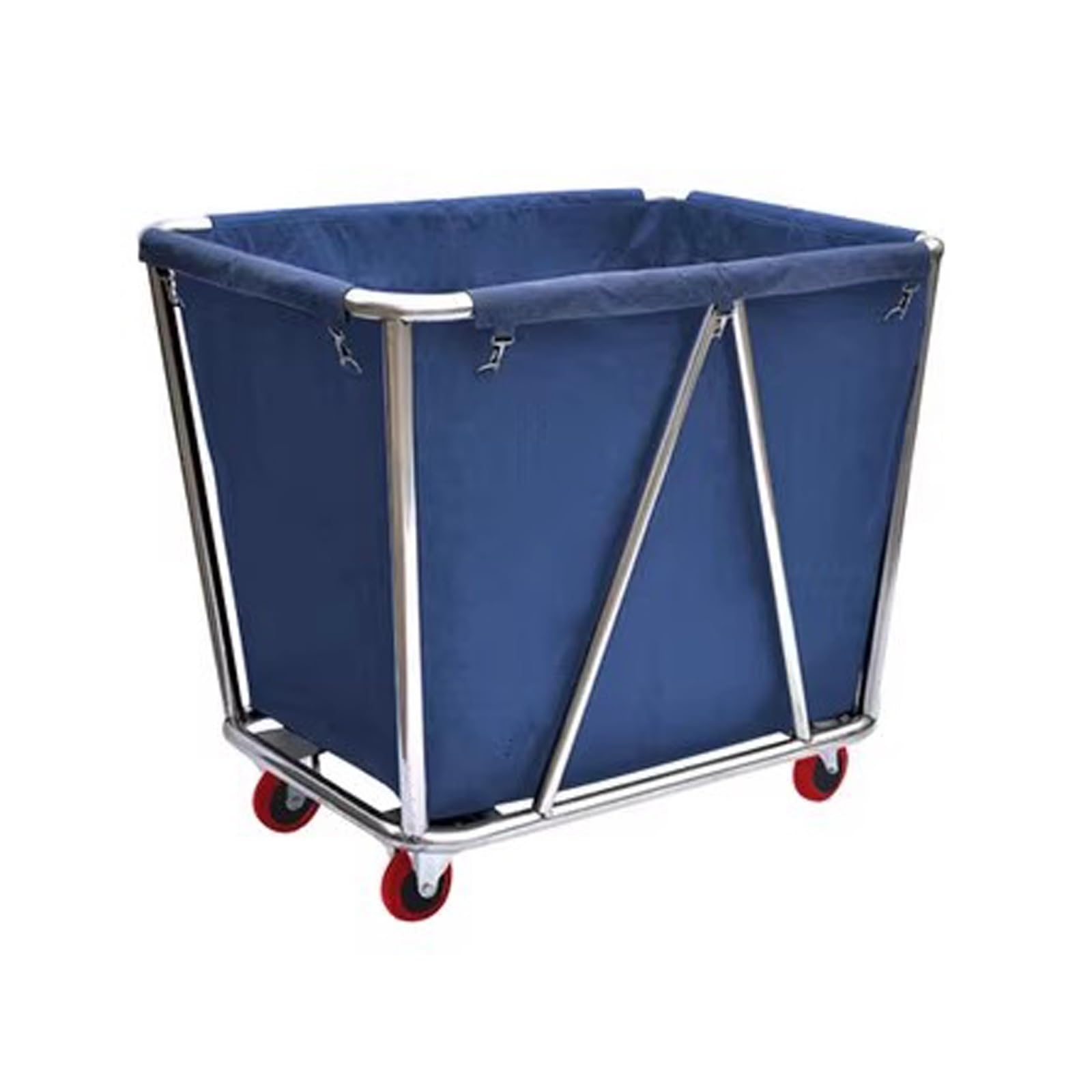 Carro Limpieza Profesional, Carrito de Lavandería de Acero Inoxidable Lona de Mezclilla Gruesa Extraíble, para Negocios, Escuela, Oficina, Limpieza de Conserjería