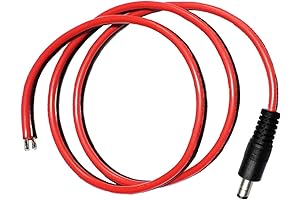 14AWG DC Power Extension Cable with 5.5mm x 2.1mm Connector for Cameras and Routers (dc5525)