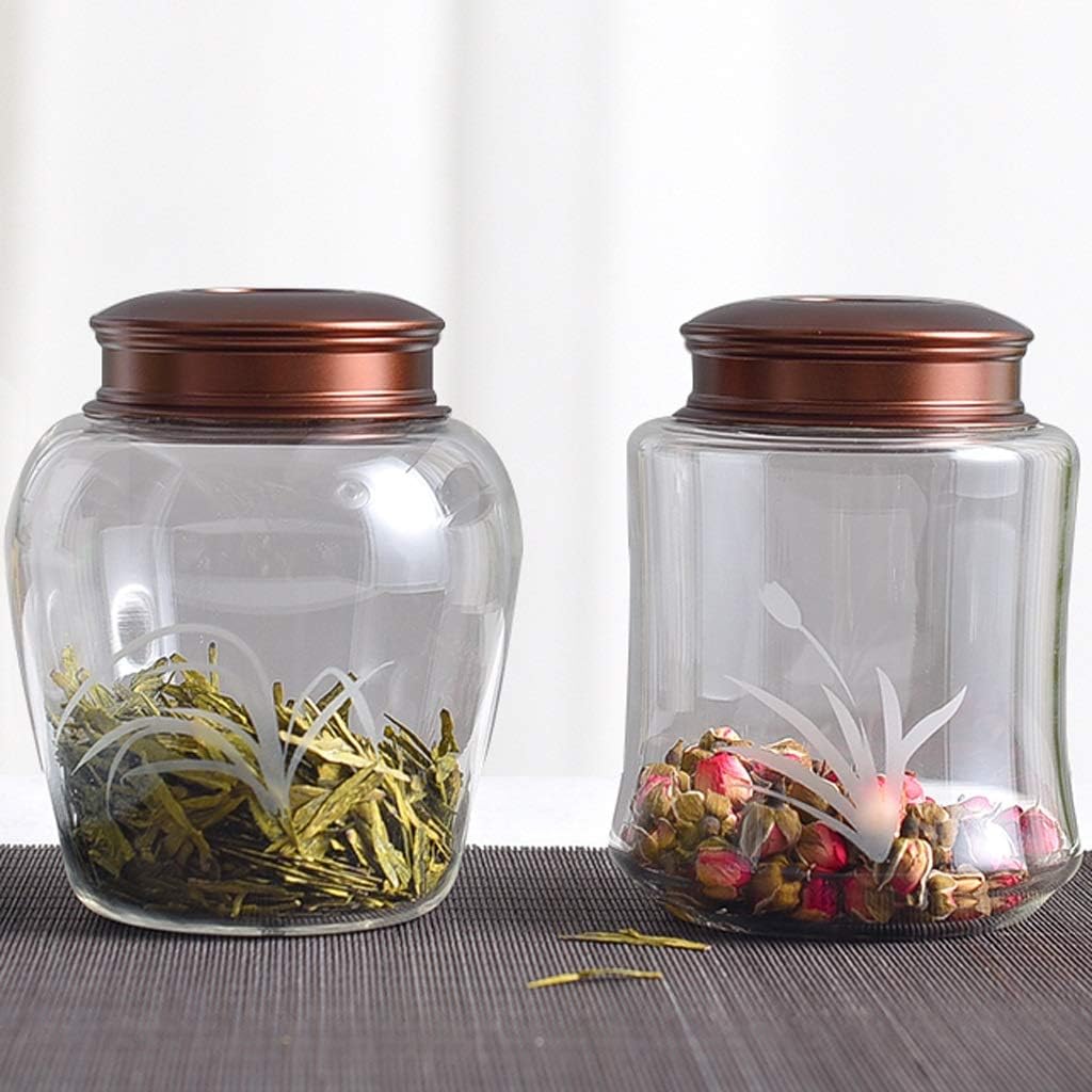 Kitchen Jar Airtight Food Storage Container for Kitchen Counter with Lids Canister Set Ideal for Flour Tea, Sugar, Coffee, Candy Storage Jars (Color : Cylinder) (Cylinder)