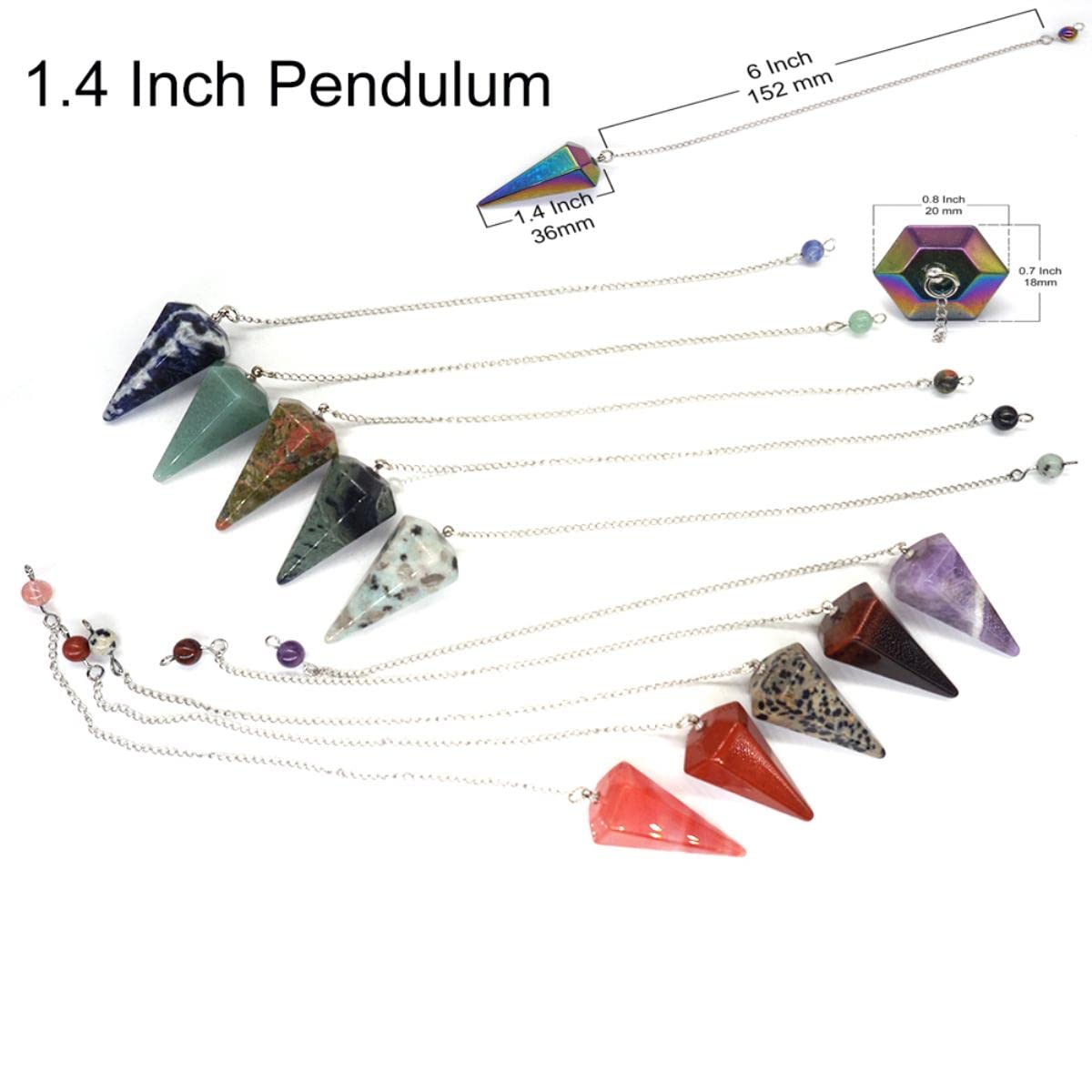 10PCS / Set Mix Natursteine Tier Statue Heilung Kristall Pflanze Figur Edelstein geschnitzt Engel Handwerk Dekor Großhandel Lot-Pendel 36 MM