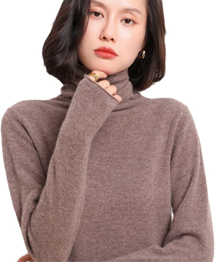 100% Solid Wool Cashmere Sweater Fall/Winter Pile Collar Pullover Korean Fashion Casual Knitted Tops Women Jacket Long Sleeve