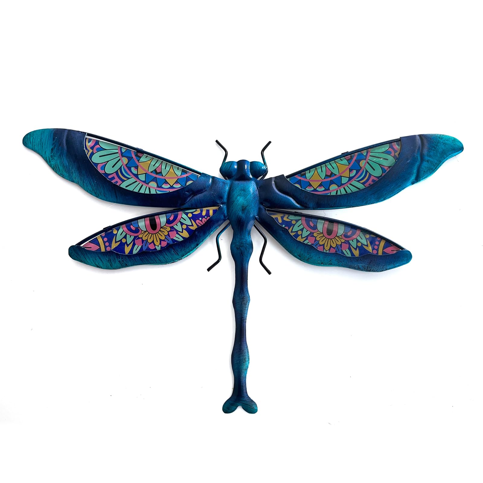 Liffy Metal Dragonfly Wall Decor Handmade - Outdoor Metal Wall Art Decor for Patio Garden Fence Living Room Bedroom, Dragonfly Gifts