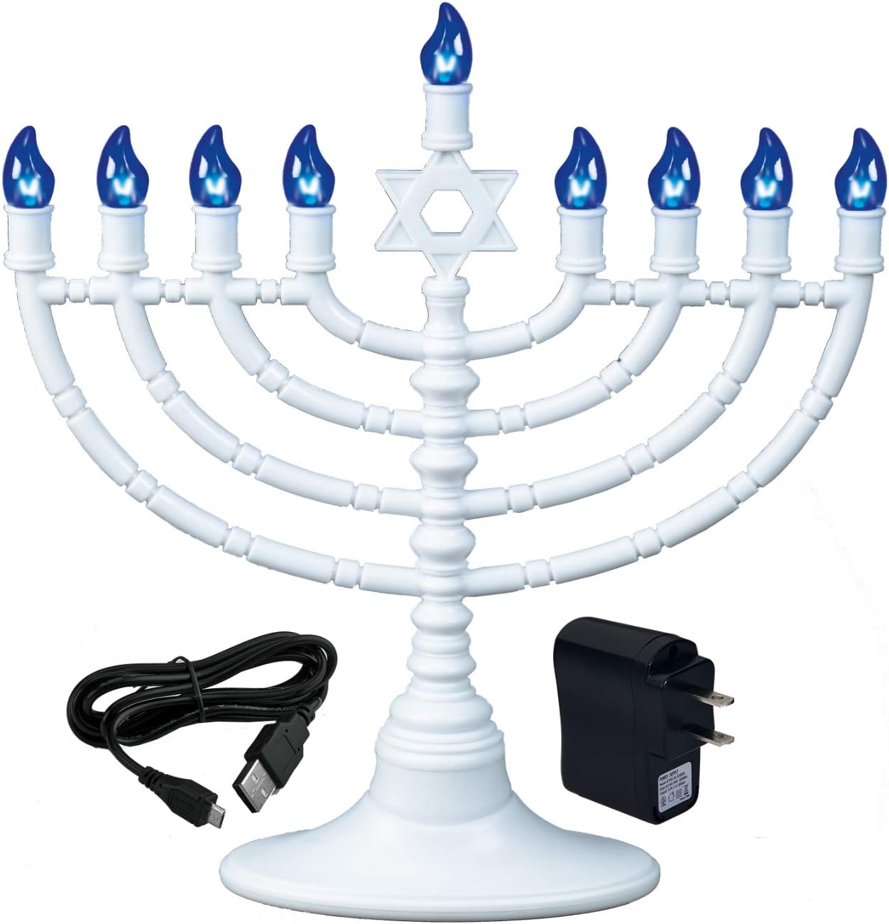 Rite Lite White Plastic Electric LED Low Voltage Chanukah
