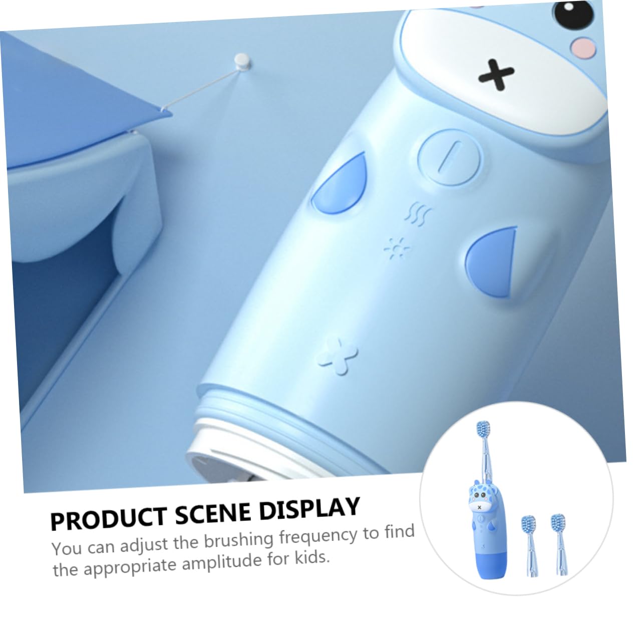 Cepillo de Dientes Sónico 1 Set para Niños Frecuencia Ajustable, Material Pc Adecuado para Cuidado Dental Infantil y Uso Diario