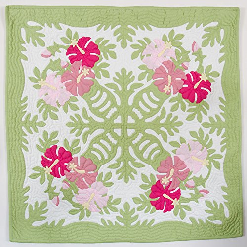 Amazon.co.jp: (ラナイブルー) ハワイアンキルト タペストリー 手縫い