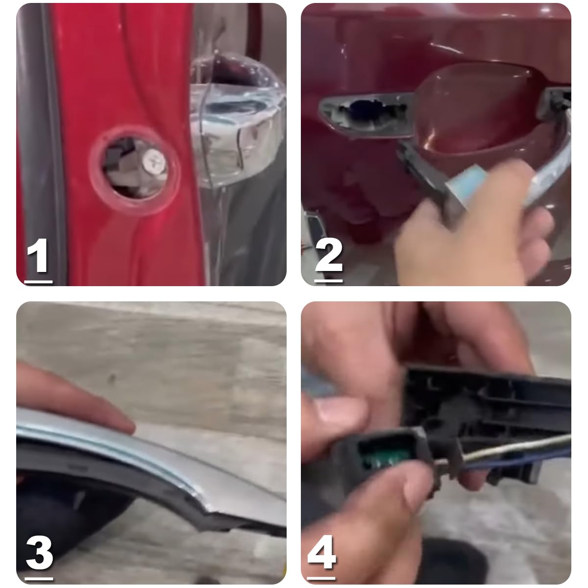ZAMDOE 82651D3710 Pulsanti per Maniglia Anteriore Esterno per Hyundai Tucson [2016 2017 2018 2019] 82661D3710 Pulsante Portiera Maniglia Esterno, Tasto Pulsanti Sportello