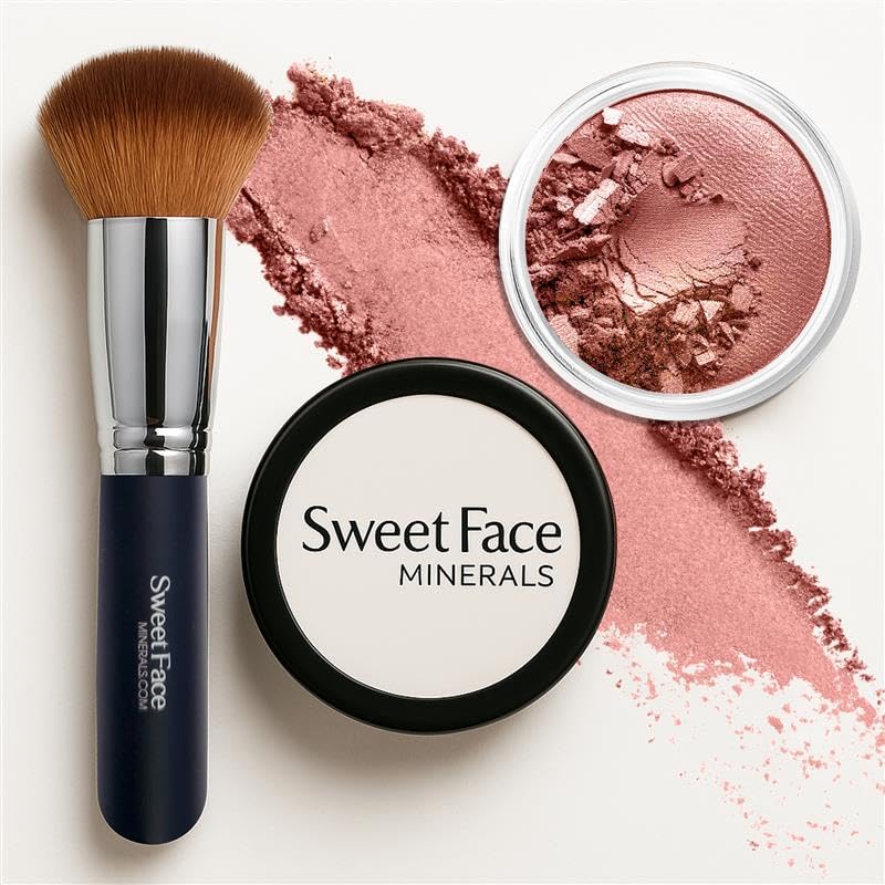 BRONZER with BRONZING BRUSH Mineral Makeup Bronzing Warmth Tanning Powder Bare Face Sun Glow Foundation