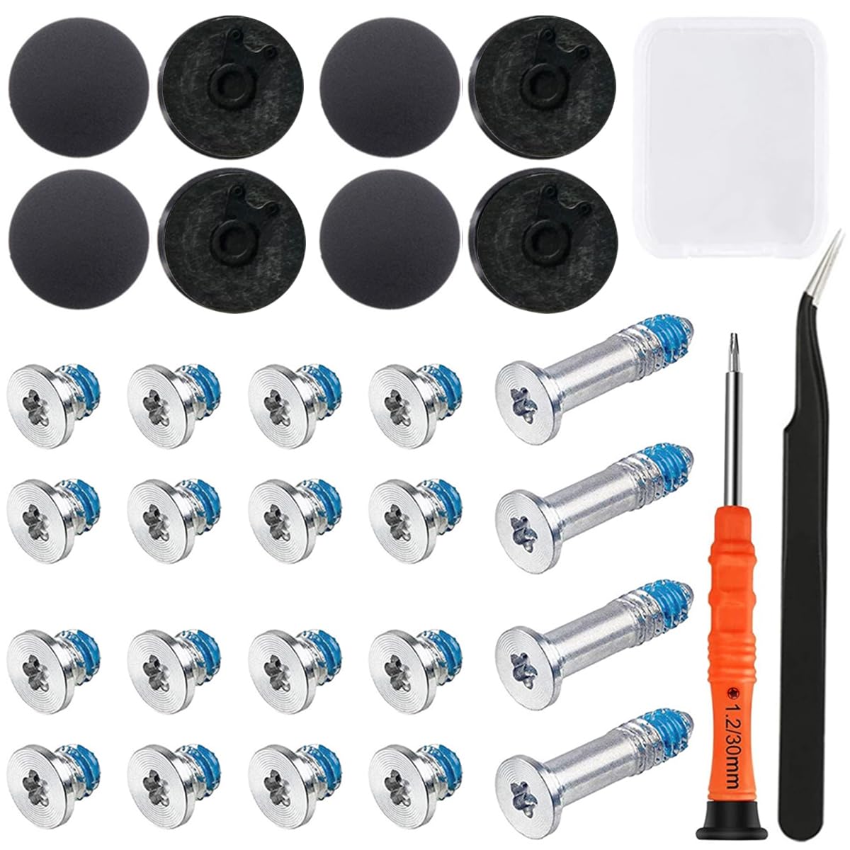 31 Pcs Bottom Base Rubber Case Foot and Screws Set Replacement Compatible for MacBook Air A1370 A1369 A1465 A1466 11" 13"(MacBook Air) - P5 Screwdriver-image-8
