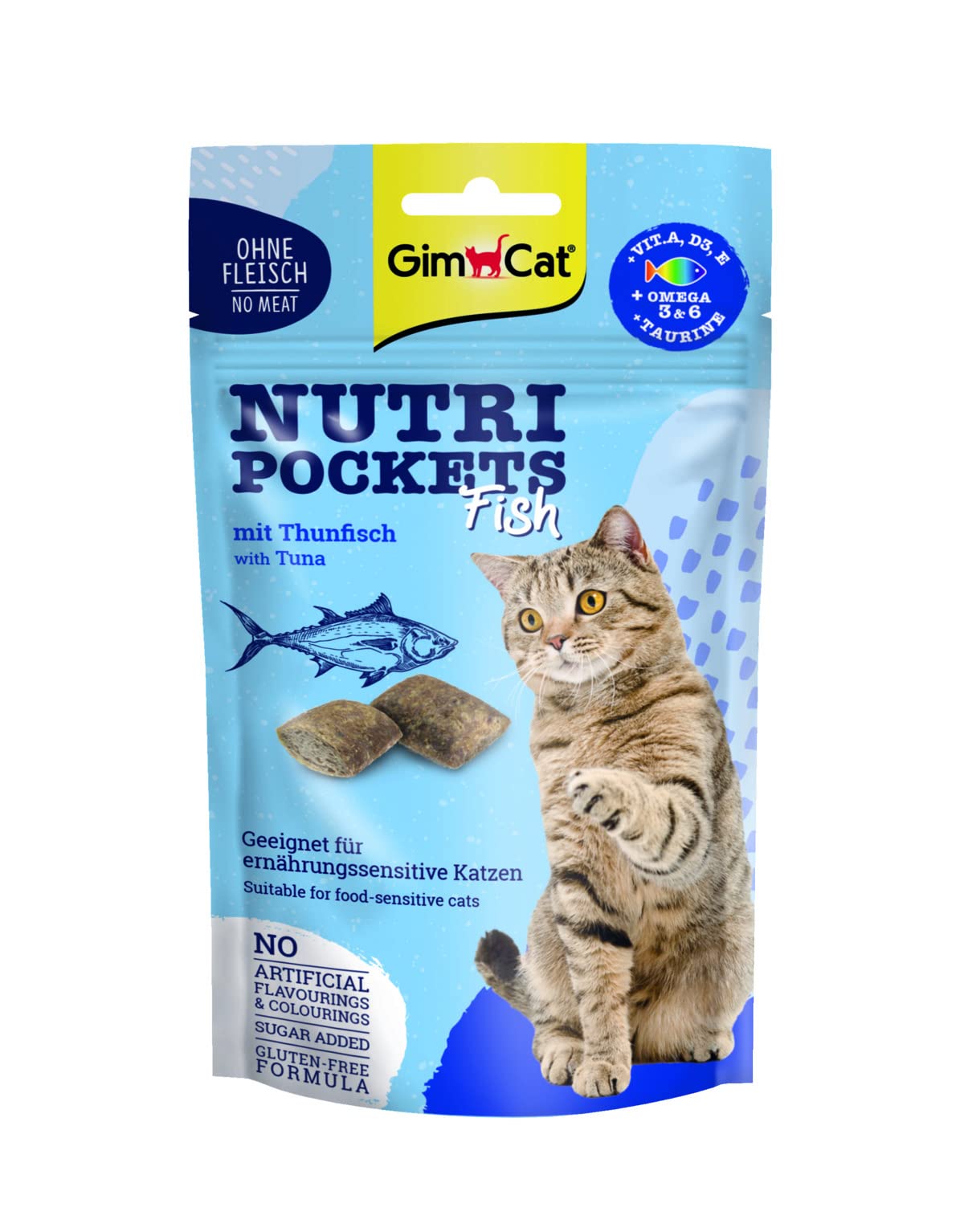 GimCat Nutri Pockets Fish Tonno Croccante snack per gatti 60 g