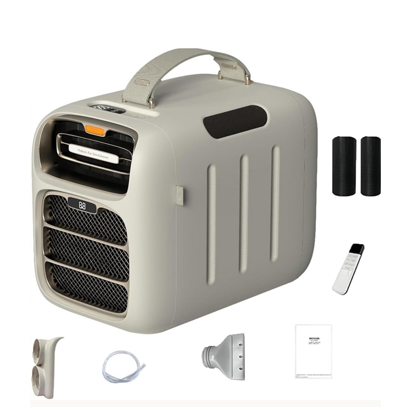 LQQYJSM Portable Air Conditioner for Outdoor, 5121BTU Caravan Air Conditioner, Cooling+Heating, Dehumidifying, Timer, Temperature Range: 16–32°C,for Tents,RVs,and Vans,Coverage: 8–10 m² Cold