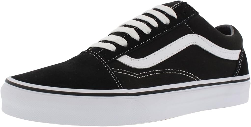 Vans Unisex Adults Old Skool Classic Suede/Canvas Sneakers, Black (Black/White), 9 UK (43 EU)