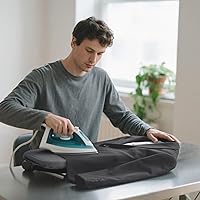 Vista 7 de Tabla de Planchar de Mesa con Soporte para Plancha, RAINHOL Tabla de Planchar Pequeña Plegable con Funda y Almohadilla, Mini Mesa de Plancha Negro