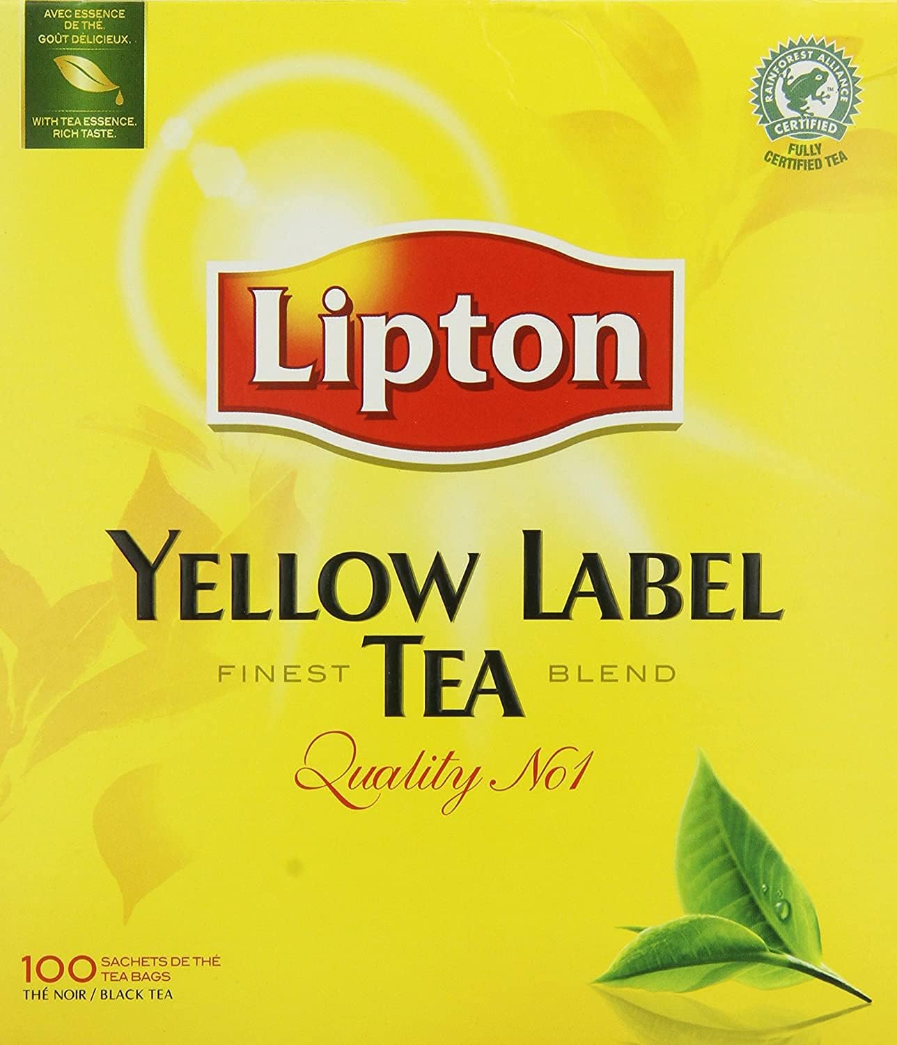 Yellow Label Tea (Pack of 12 x 100 Tea Bags)