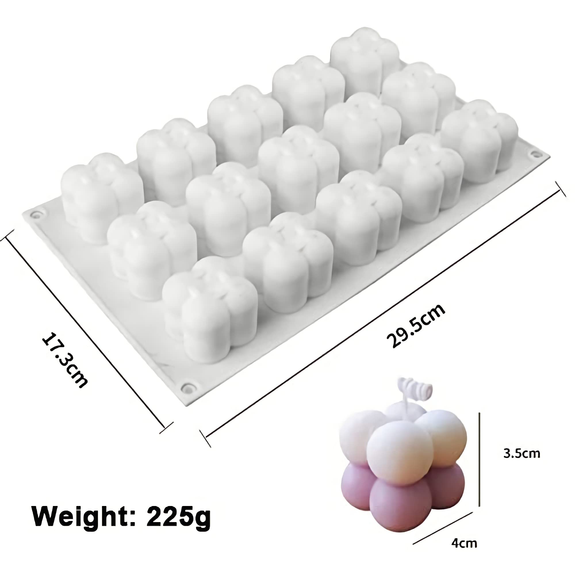 Stampo Silicone Per Candele A Bolle 3D - 15 Fori Per Creare Candele Artigianali, Cioccolatini E Saponi Fai Da Te - Foto 6