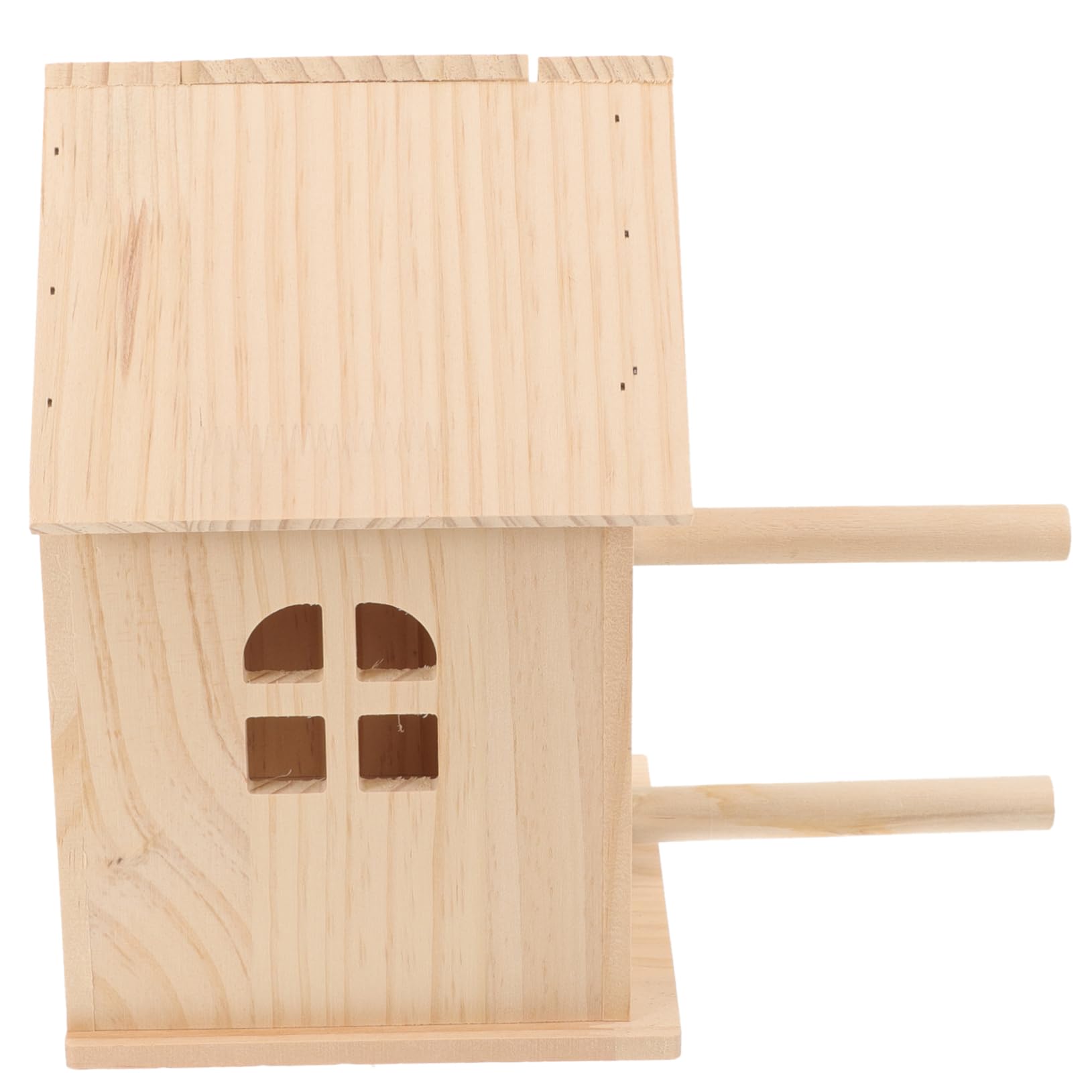 HEMOTON Caja de Cría para Periquitos de Madera Natural Nido Cálido para Aves Pequeñas Fácil Montaje Protección contra Viento y Depredadores para Jardín y Uso Doméstico