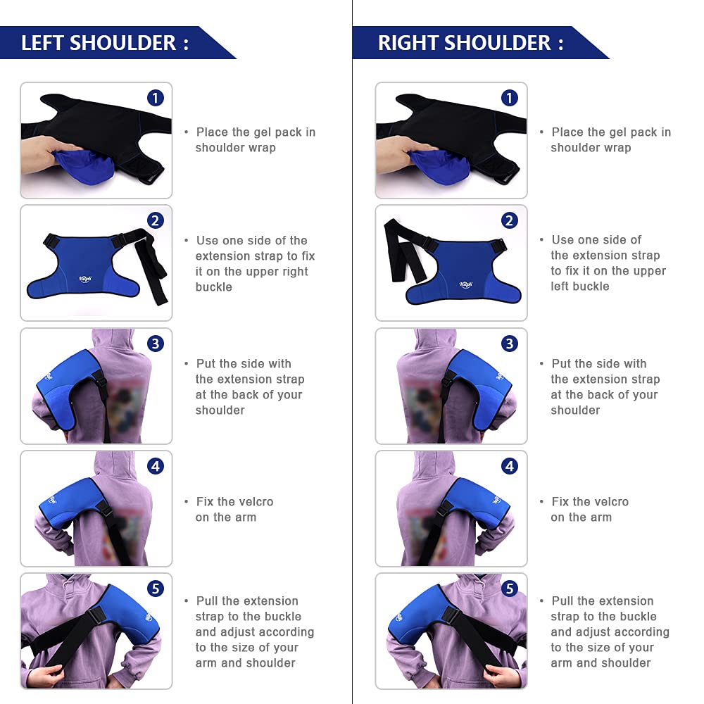 Hilph® Ice Pack for Shoulder Rotator Cuff Cold Therapy, Gel Ice Wrap