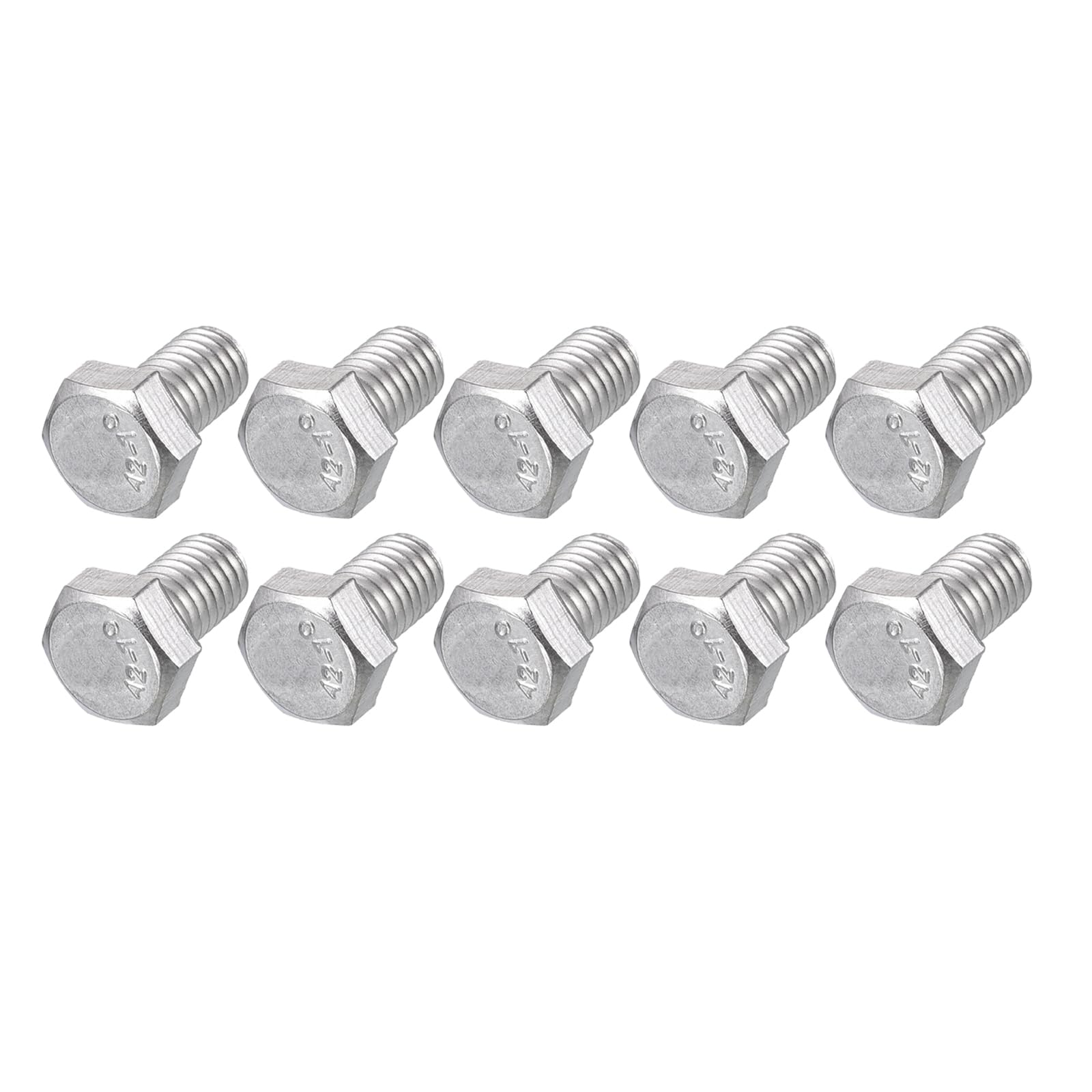 METALLIXITY Hex Bolts (M5-0.8x8mm) 30Pcs, 304 Stainless Steel Coarse Fully Threaded Hex Head Screw Bolt Machine Screws