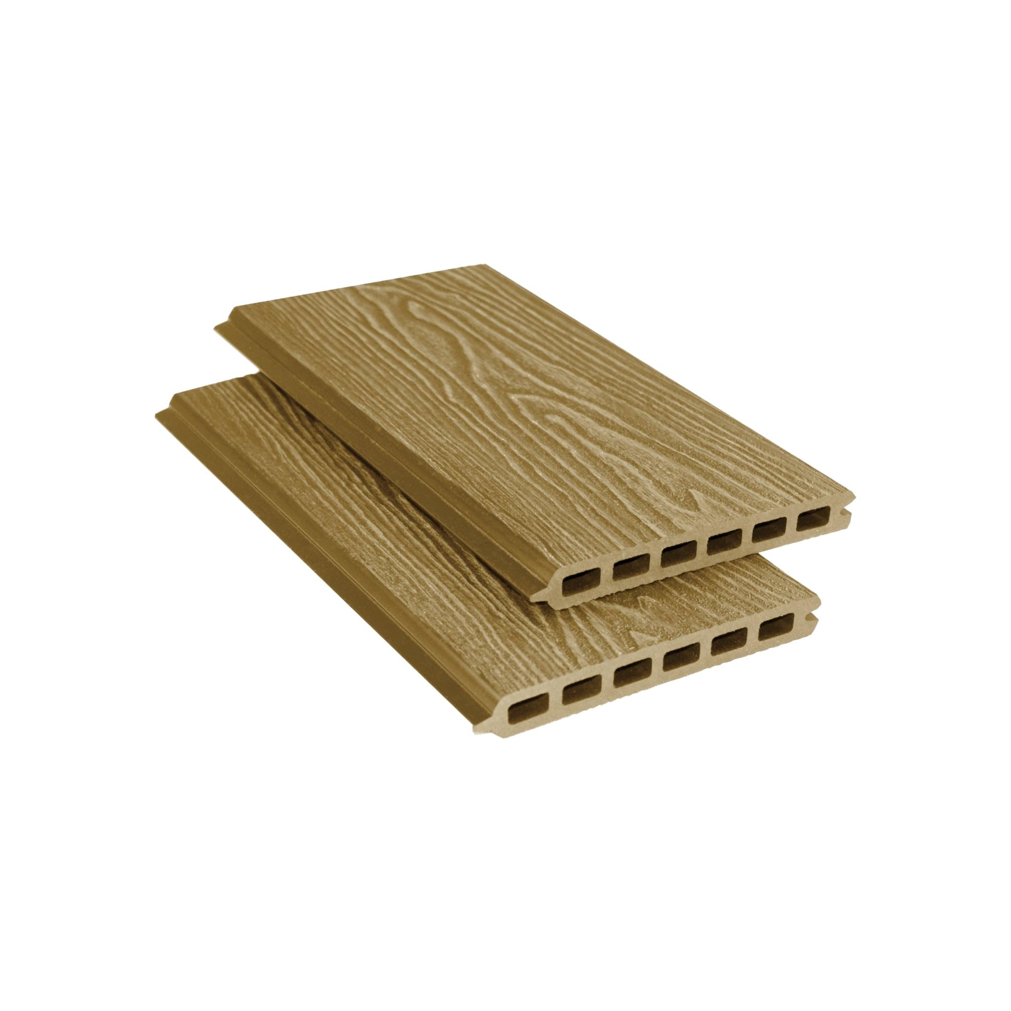 Tuda Grass 1.8m WPC Composite Tongue & Groove Woodgrain Fencing Boards Garden - Maple