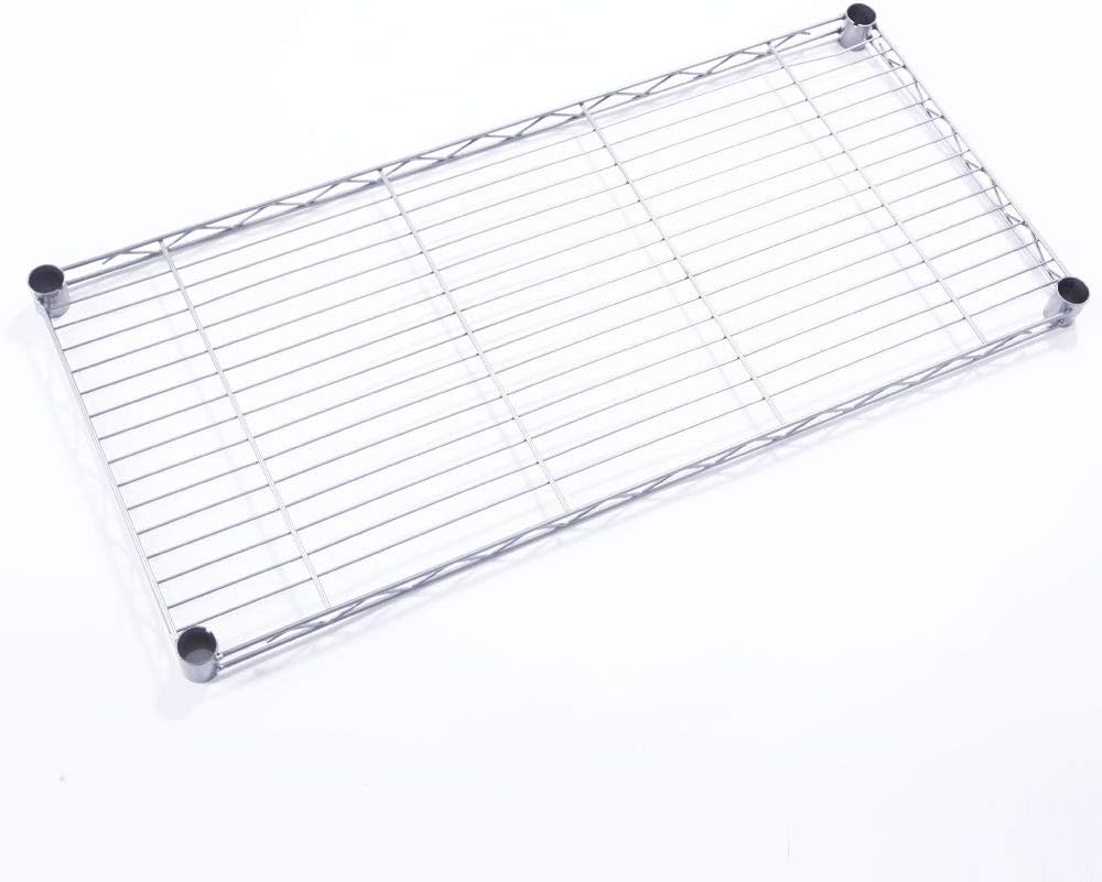 Wire Shelving Outdoor Storage 304B Rectangle Carbon Steel Metal Wire Shelving Assembly 5-Shelf Storage Rack Garage Organizer Silver Gray