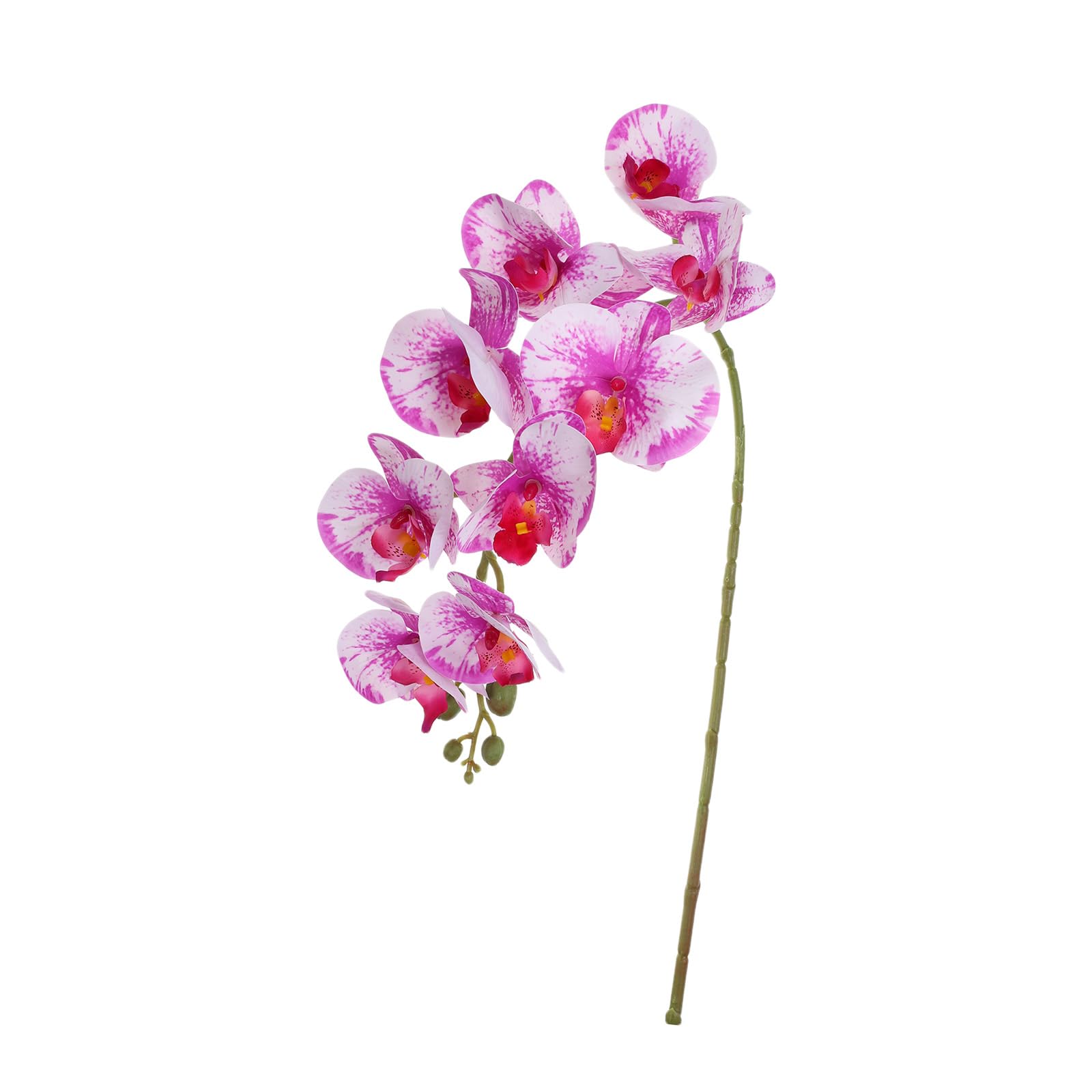 PATIKIL 38 Inch Artificial Orchid Stems, 1 Pcs Faux Phalaenopsis Flowers Branches Real Touch for Home Decor Office Wedding Centerpieces Decoration, Purple