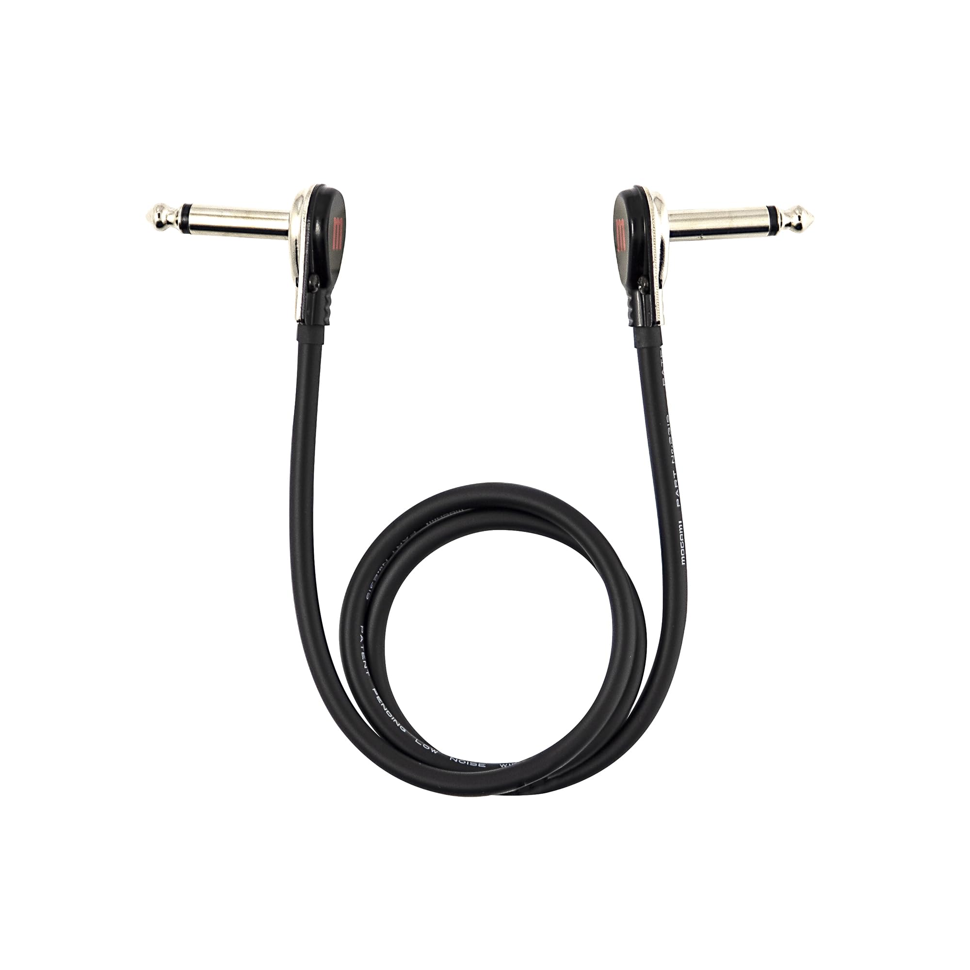 Mogami Gold Pedal SLP Patchkabel - Super Low Profile 90° rechtwinkliges Gitarreneffektkabel, geräuschfrei, OFC Core 24 Zoll