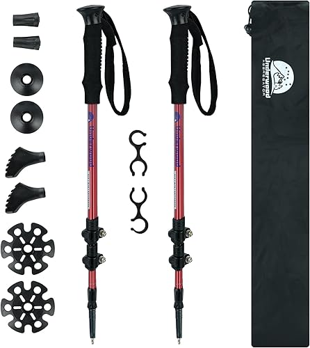Miniatura 9 de Trekking Poles Collapsible Hiking Poles - 2 Pack Adjustable Aluminum Hiking Sticks, Lightweight Walking Sticks for Women, Men, Seniors, Kids,