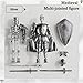 Osmanthus bloom T13 Action Figure Set,Skeleton Knight Action Figures,Knight Action Figures,Dummy 13,Lucky 13 Collectible Action Figure（Assembly Required） (B-Silver Skull Knight)