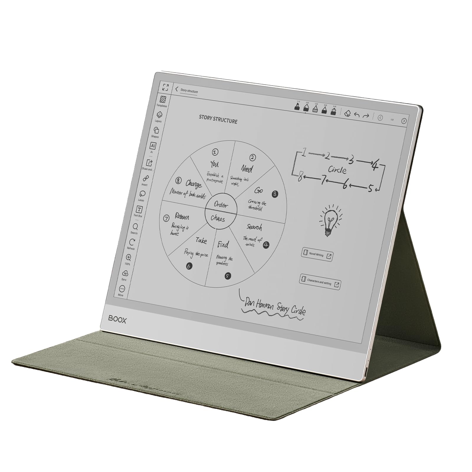 BOOX Note Max Groupée Tablette 13,3” Bloc-Notes N/B 300 PPP 128 GB Android 13 E-Ink (Pas Éclairage)