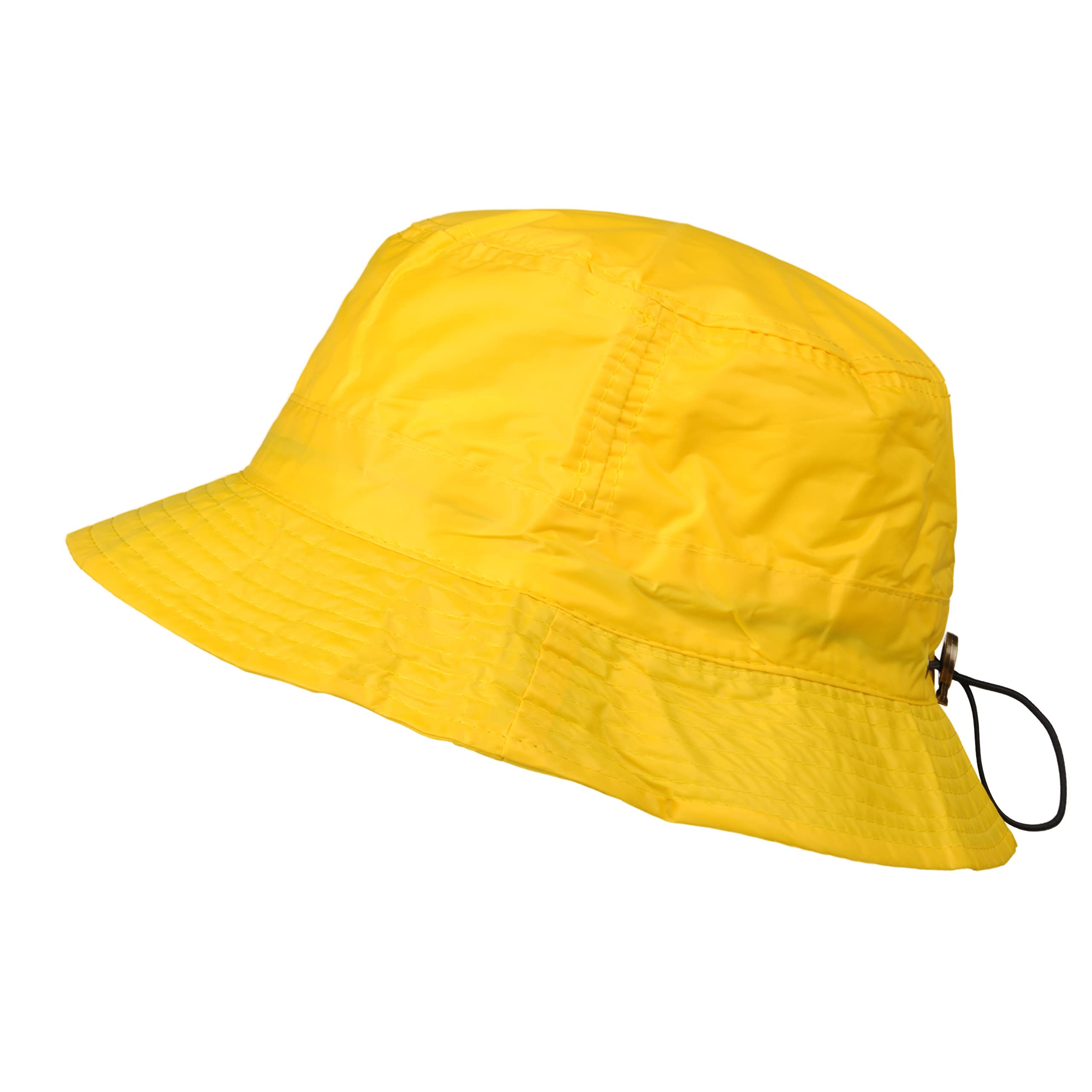 Toutacoo, Adjustable Bucket Rain Hat, Nylon Look (032-Yellow/Small)