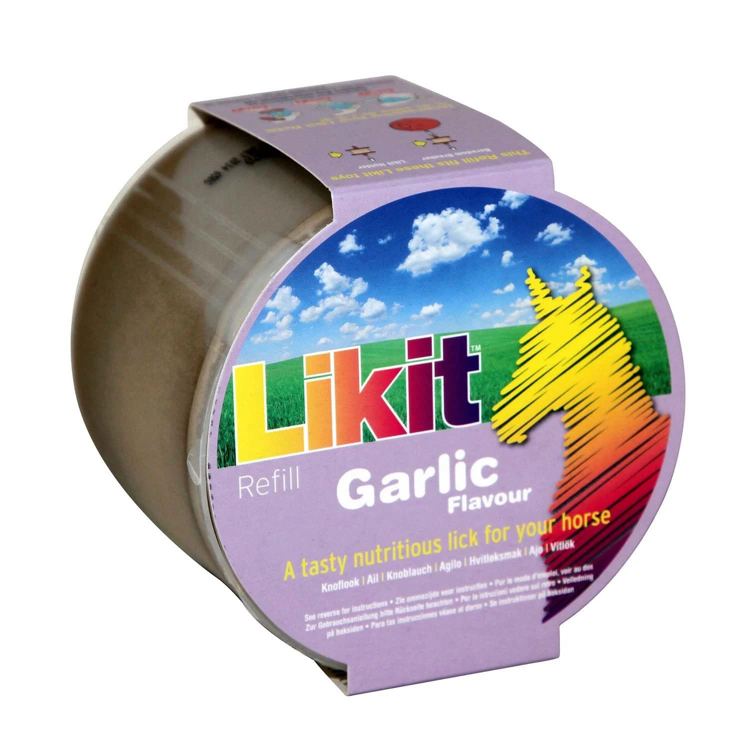 Likit Horse Treat Garlic Large Regill 250g | Tasty Horse Treat, Reduce your Horse's Boredom & Stress | Garlic
