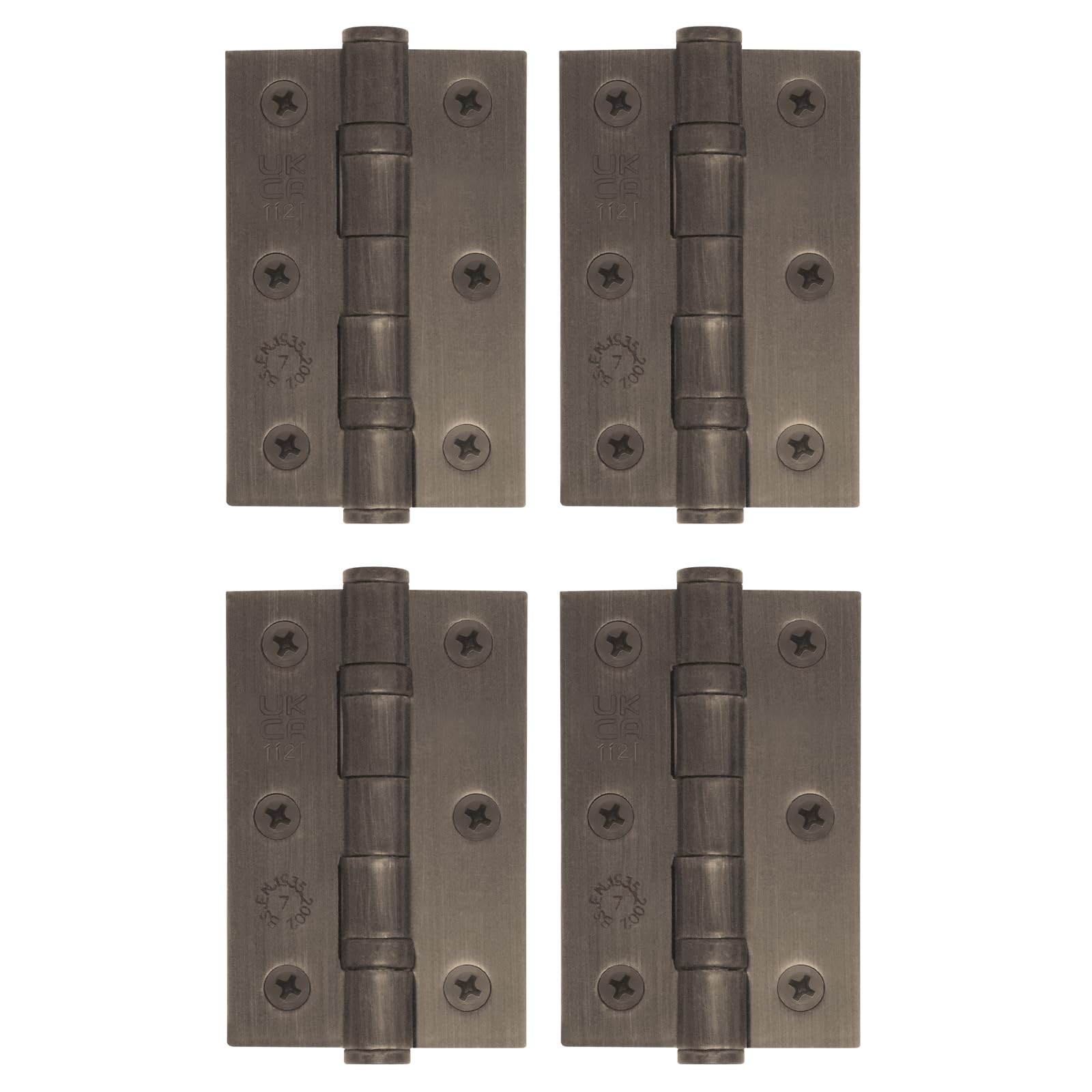 EAI Bronze Door Hinges, 76mm / 3 Inch, 2 Pairs Fire Rated