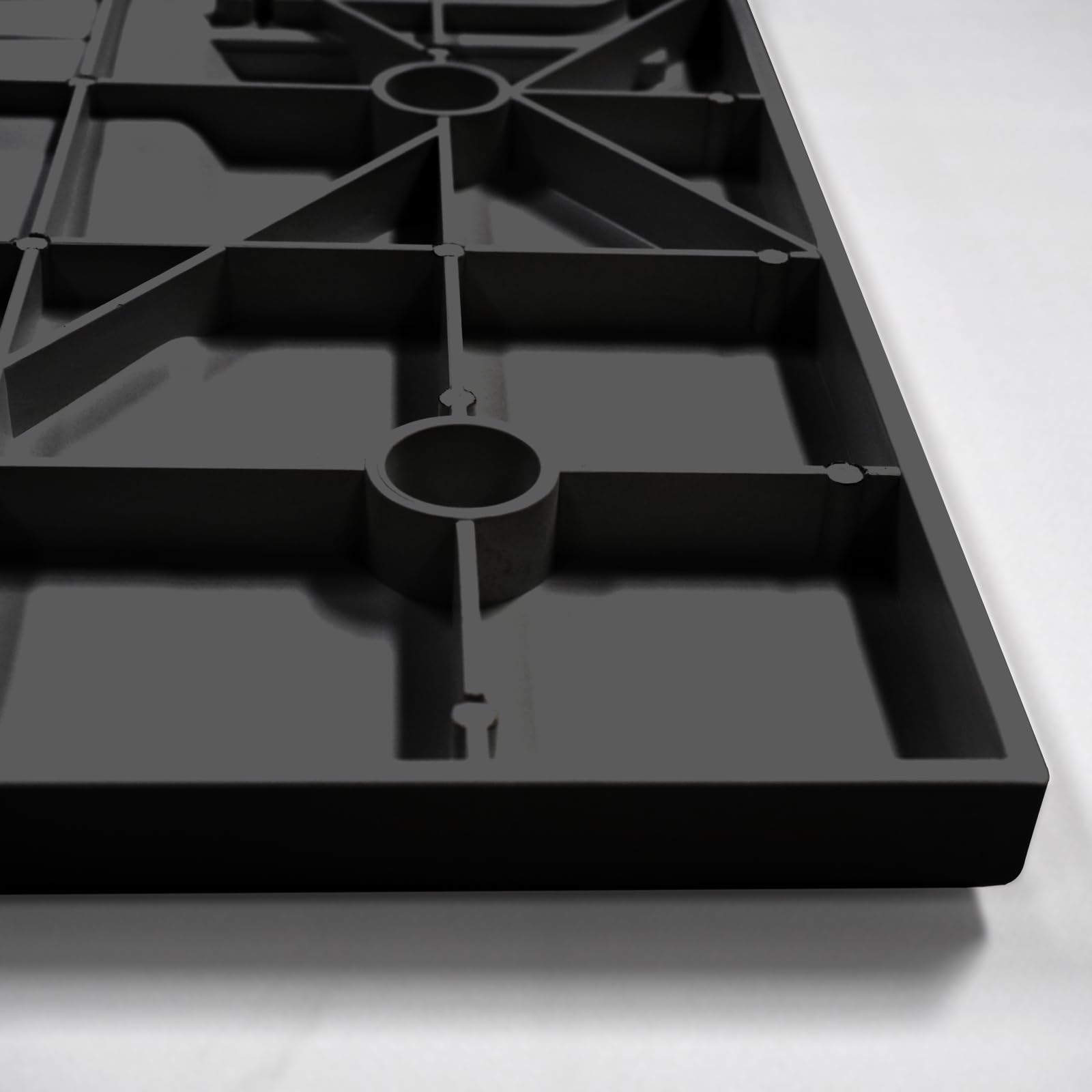 WITEN&NOCK SMC Duschwanne 140x100cm schwarz Steinoptik inkl. Ø90mm Siphon