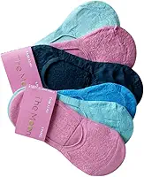 Meias Invisíveis Femininas com Silicone no Calcanhar, Antiderrapantes, para Yoga, Pilates e Uso Diário