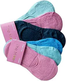 Meias Invisíveis Femininas com Silicone no Calcanhar, Antiderrapantes, para Yoga, Pilates e Uso Diário