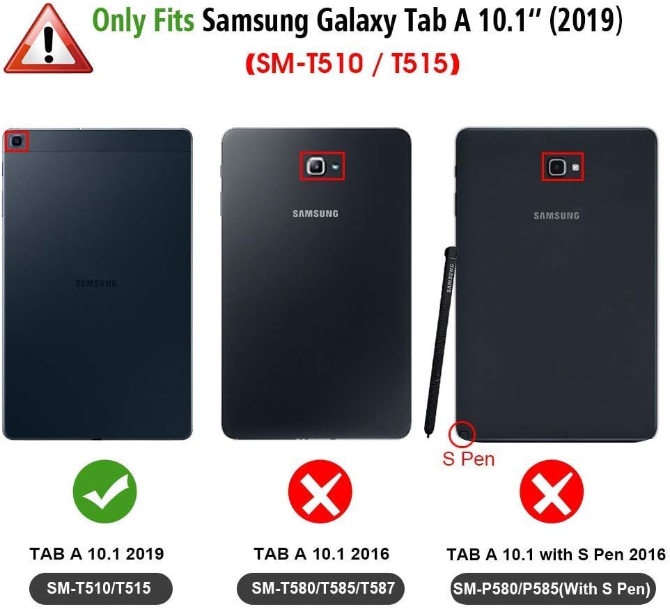 BMOUO Kids Case for Samsung Galaxy Tab A 10.1 (2019) SM-T510/T515 - Built-in Screen Protector, Shockproof Light Weight Handle Friendly Kids Case for Galaxy Tab A 10.1 inch 2019 Release - Turquoise