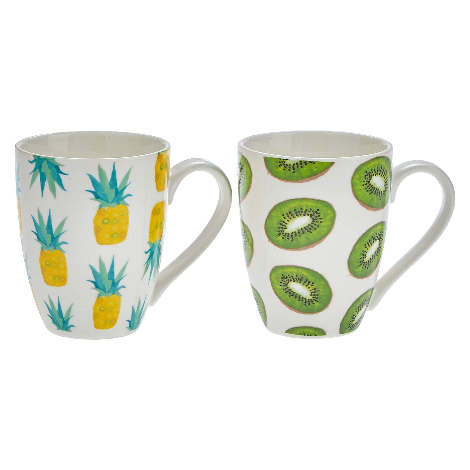 Symphony Summer Fruits Mug Set Of 4, 300 Ml - White