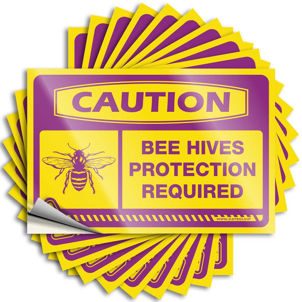 Decal Cool Bedroom Accessories Motorcross Spring Door Caution Bee Hives Protection Required - Scratch Resistant Stickers(12X18CM)
