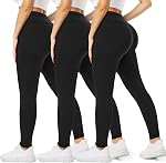 DHSO 3 Pack Leggings for Women, High Waist Tummy Control Yoga Pants Non See-Through Workout Running Tights
