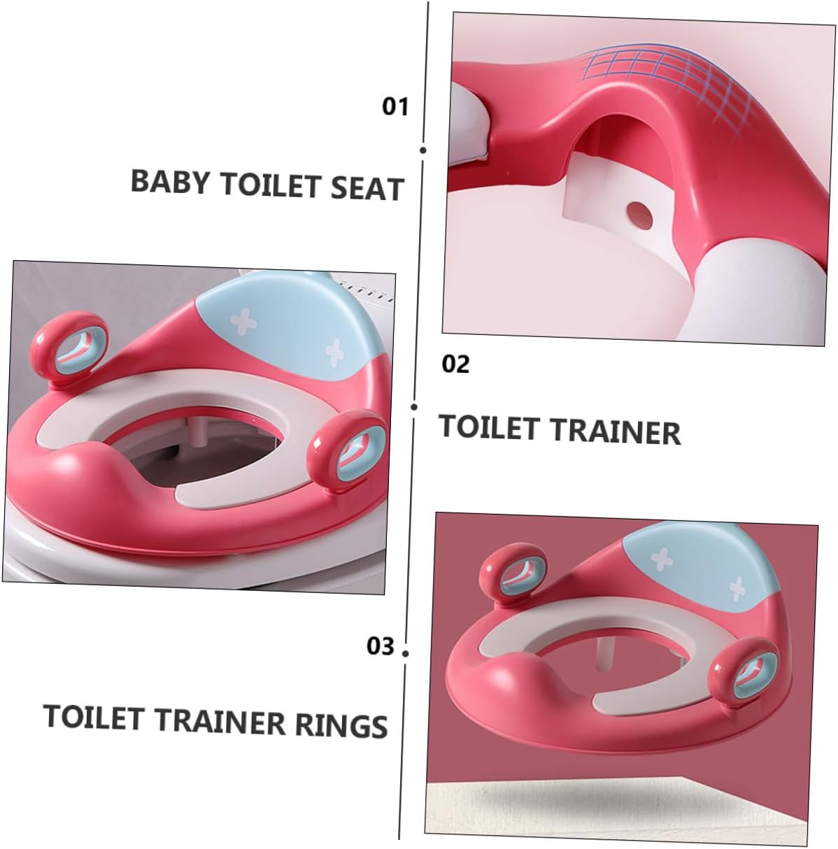 Vaguelly Cartoon Toilet Trainer Seat with PU Cushion and Splash Guard Portable Toilet Cushion Ring for Comfortable Potty Training Easy Install Soft Potty Seat for Boys and