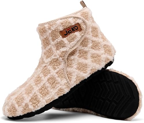 UUBARIS Bootie Slippers for Women Men Furry Warm House Sock Shoes For Indoor Out