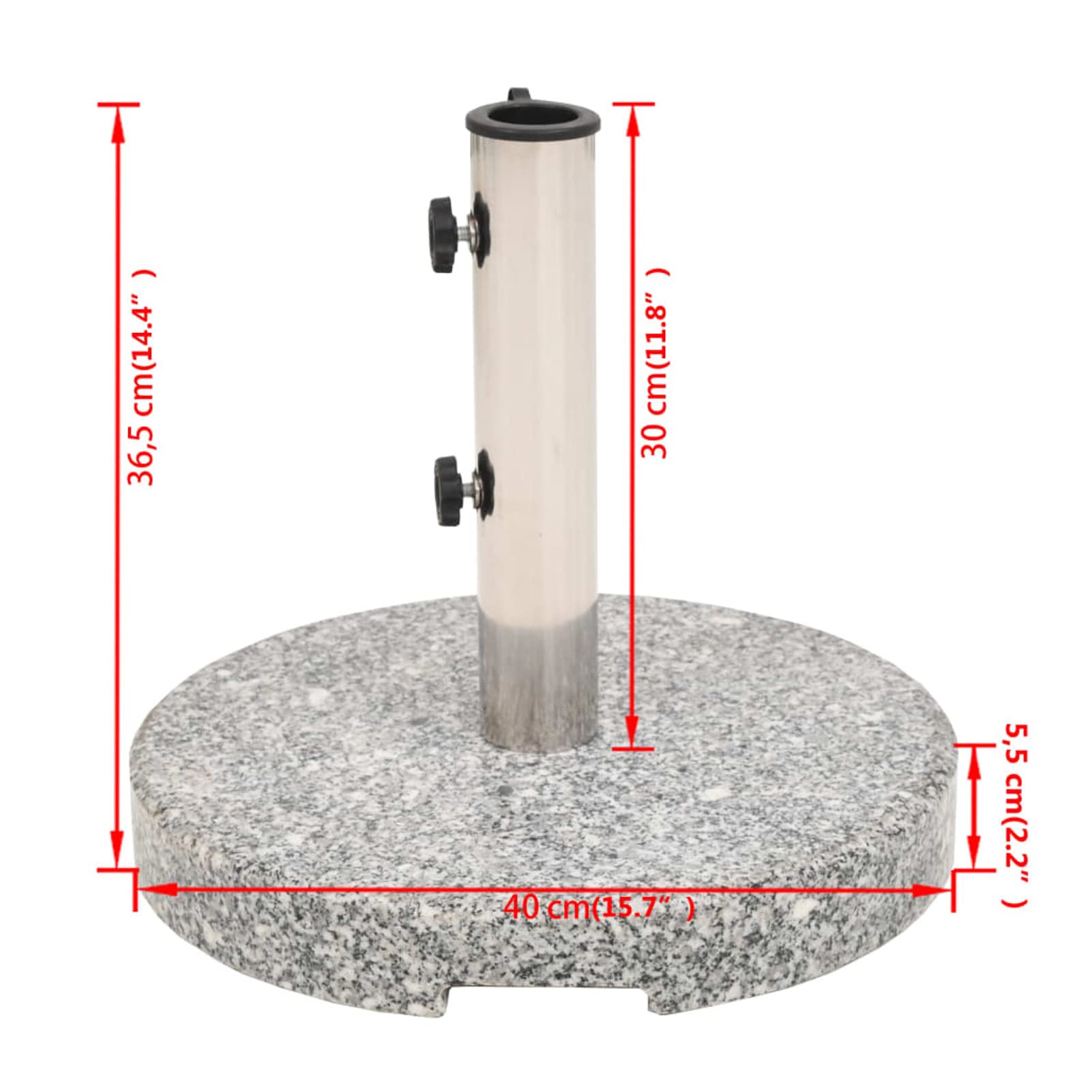 Socle de Parasol Rond 20 kg,Pied De Parasol,Pied De Parasol Lourd,Pied De Parasol sur roulettes