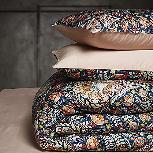 Cupocupa Boho Floral Pattern King Size Duvet Cover Set - Soft Bedding With Leaf Print Paisley And Pillowcases #TOP4